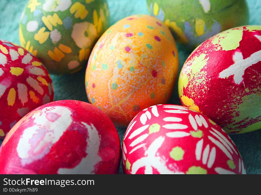 Colored egges, Easter in the Russia. Colored egges, Easter in the Russia