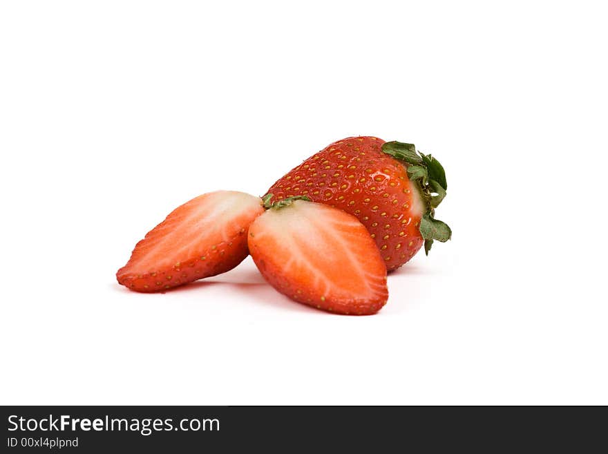 Two strawberries