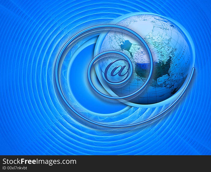 This blue design / background has a strong radial design. The spiral and circle with globe have a 3d effect. The whole design has a lot of motion. This blue design / background has a strong radial design. The spiral and circle with globe have a 3d effect. The whole design has a lot of motion.