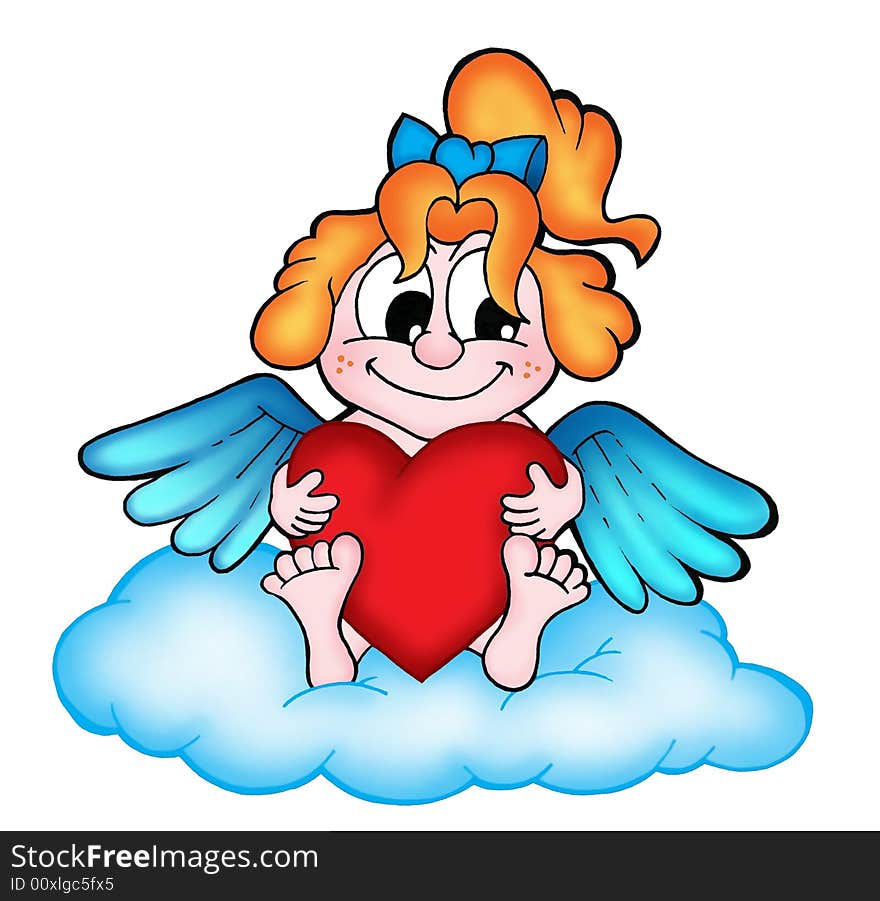 Angel with heart