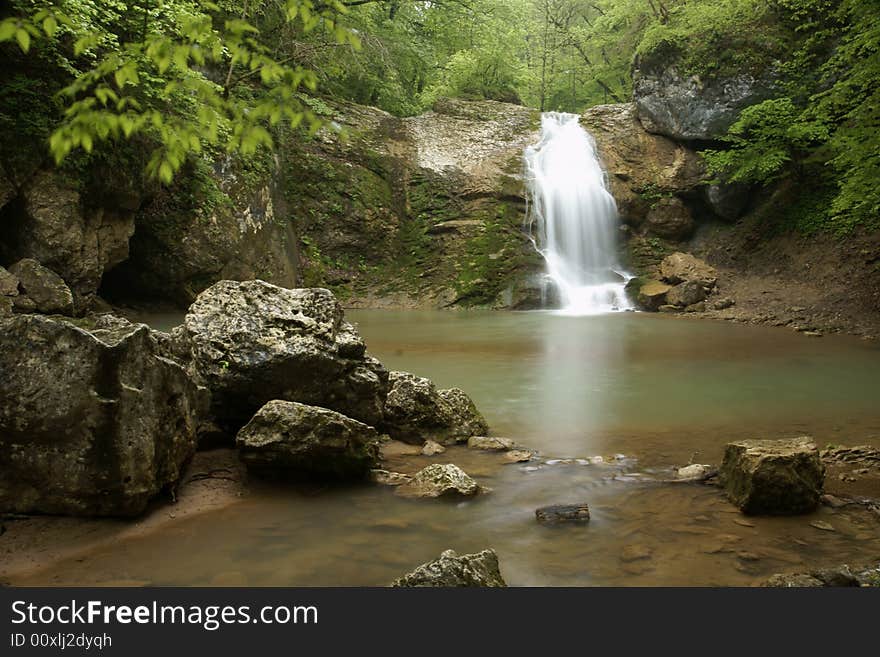 River Rufabgo on Kavkaz.	Village Hadjog. River Rufabgo on Kavkaz.	Village Hadjog