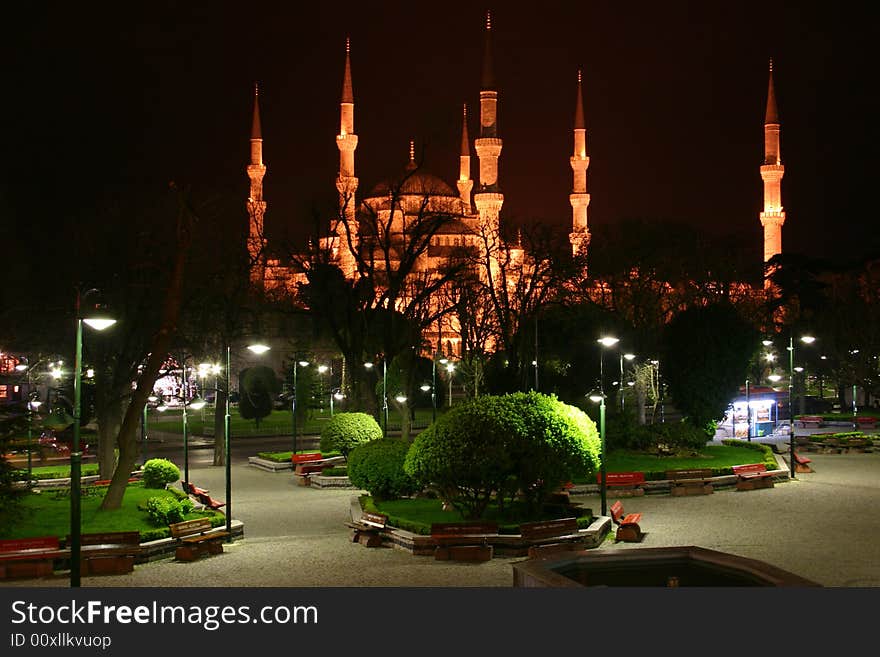 Blue Mosque Night View