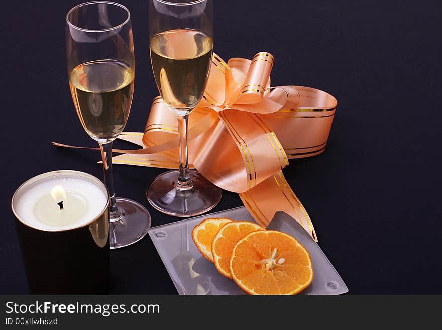 Wine and orange