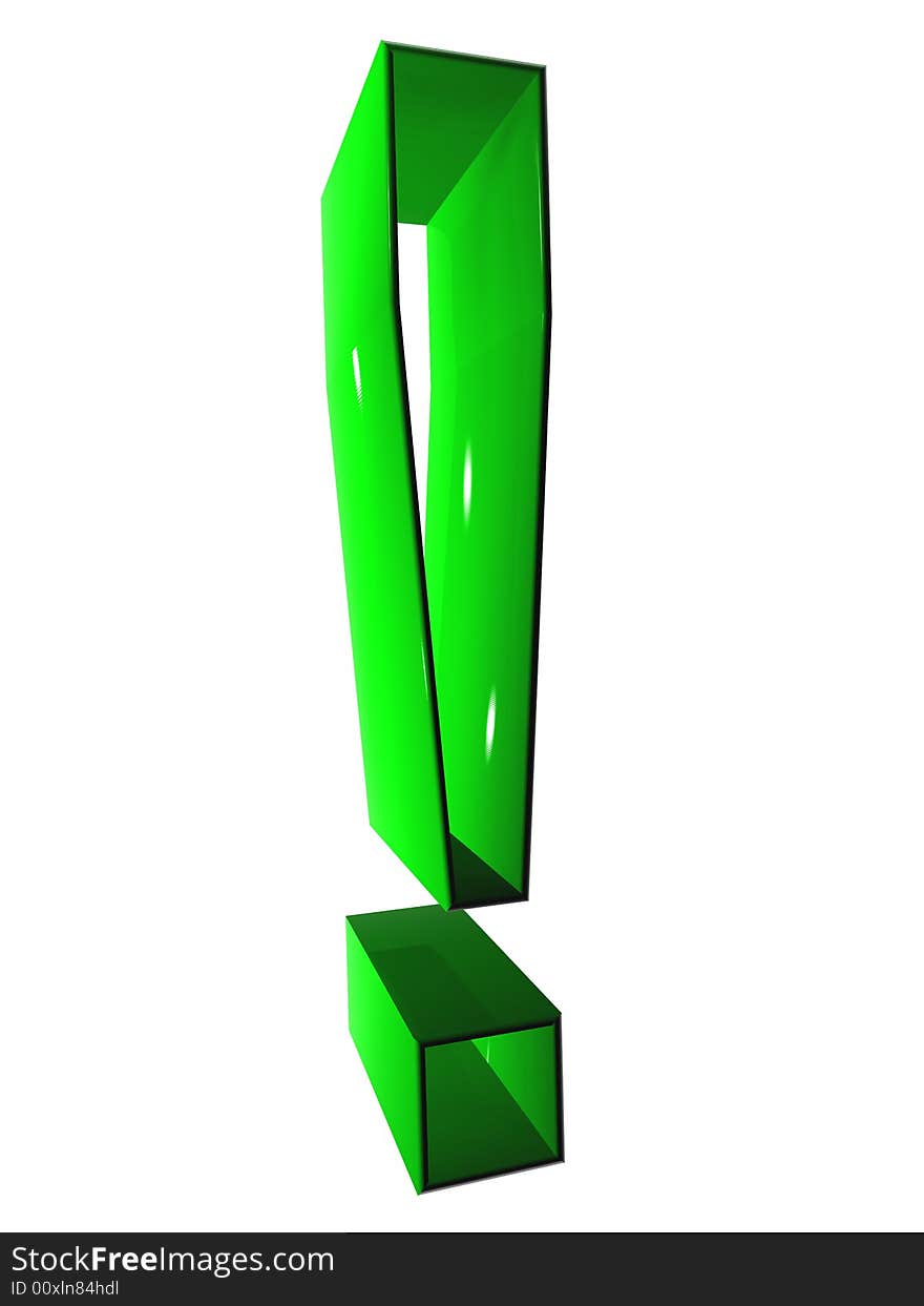 001 symbol 3D at 9000 green