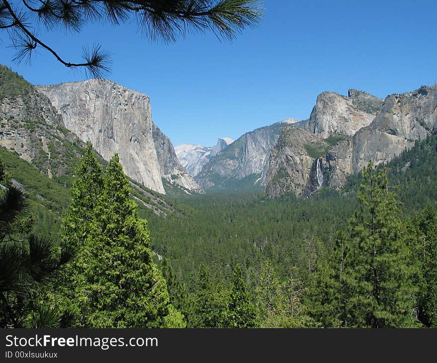 Water fall in Yosemite Park far a way view. Water fall in Yosemite Park far a way view