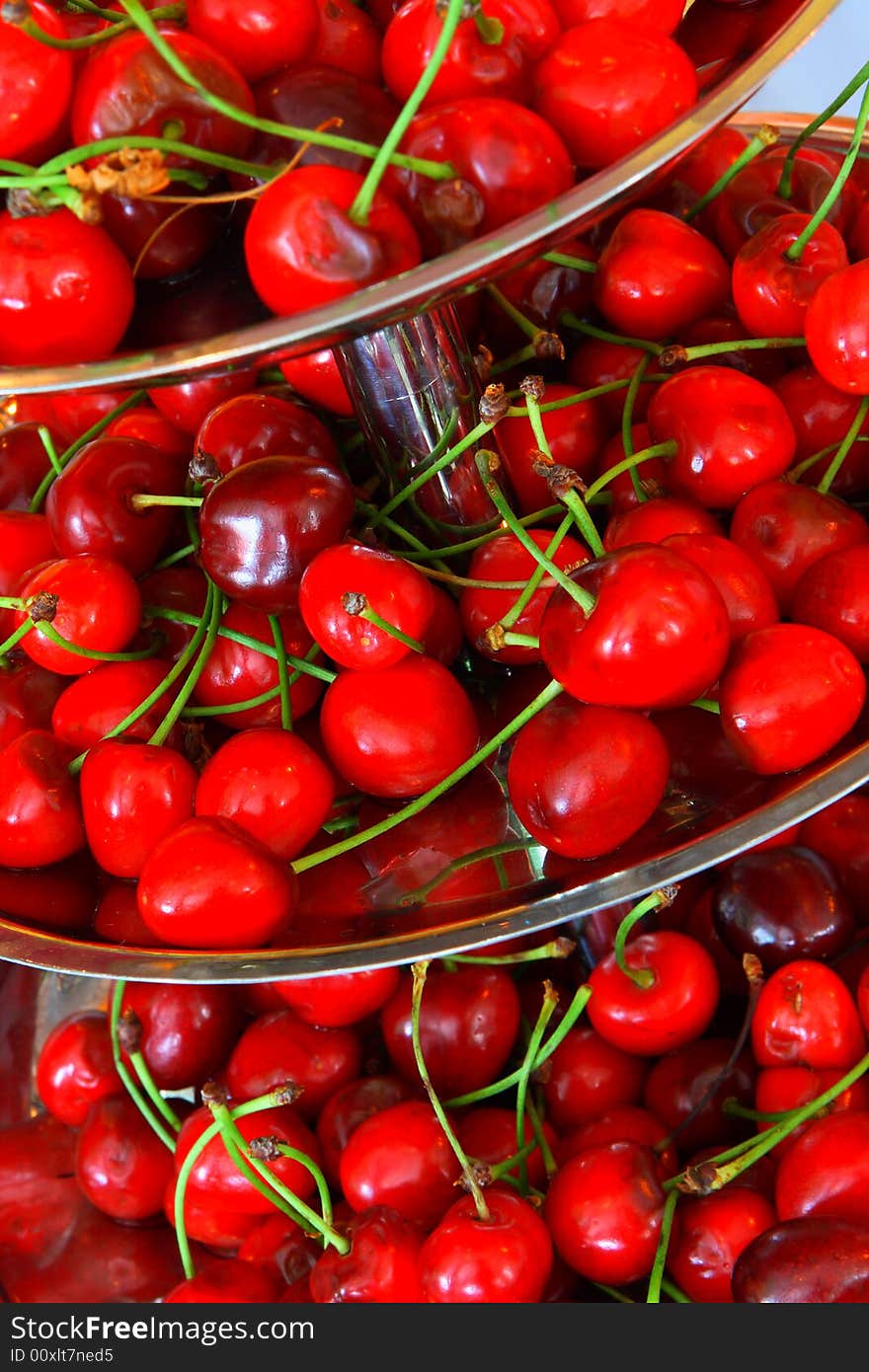 Fresh Cherries For A Breakfast