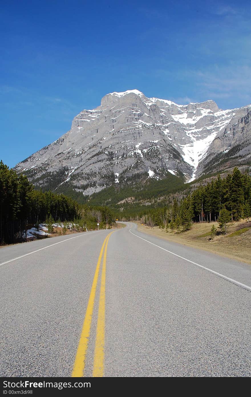 Mountain and winding highway