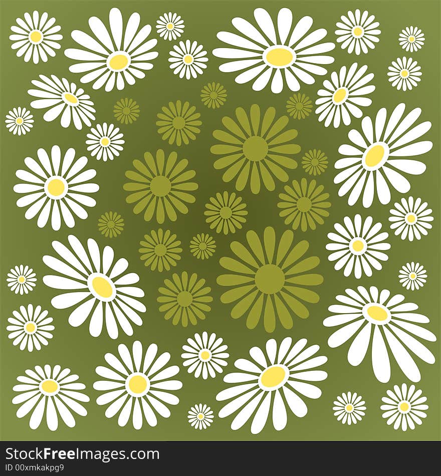 Green floral background