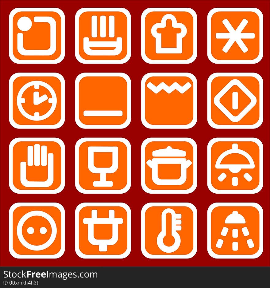 Red Household Icons