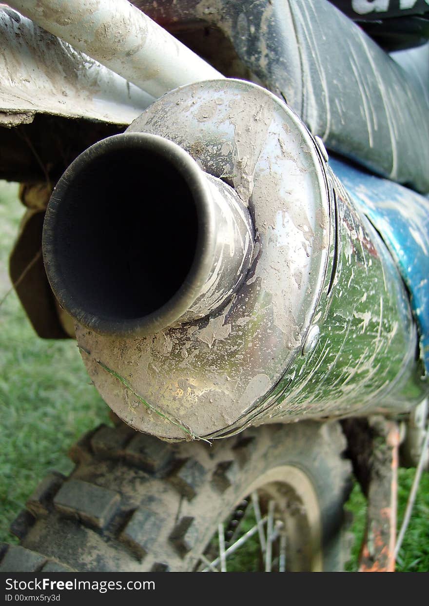 A close detail of a bike in nature