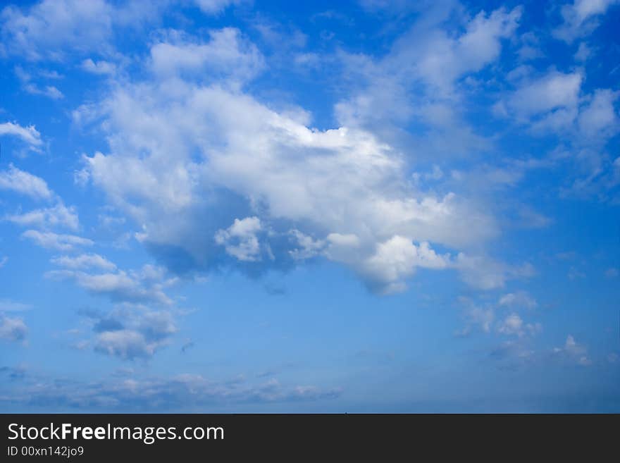 The beautiful blue sky