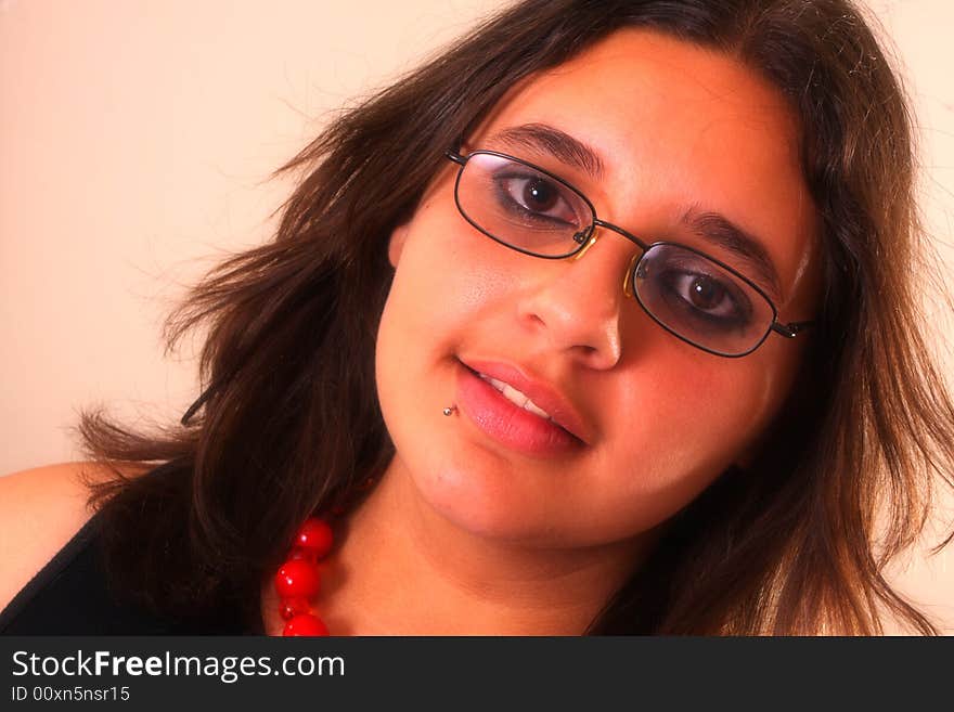 Young Girl with Glasses