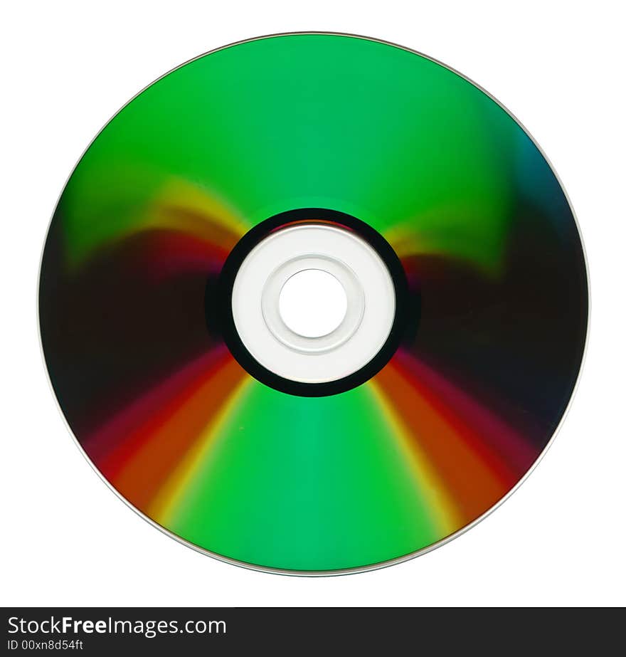 Compact disk isolated on White background