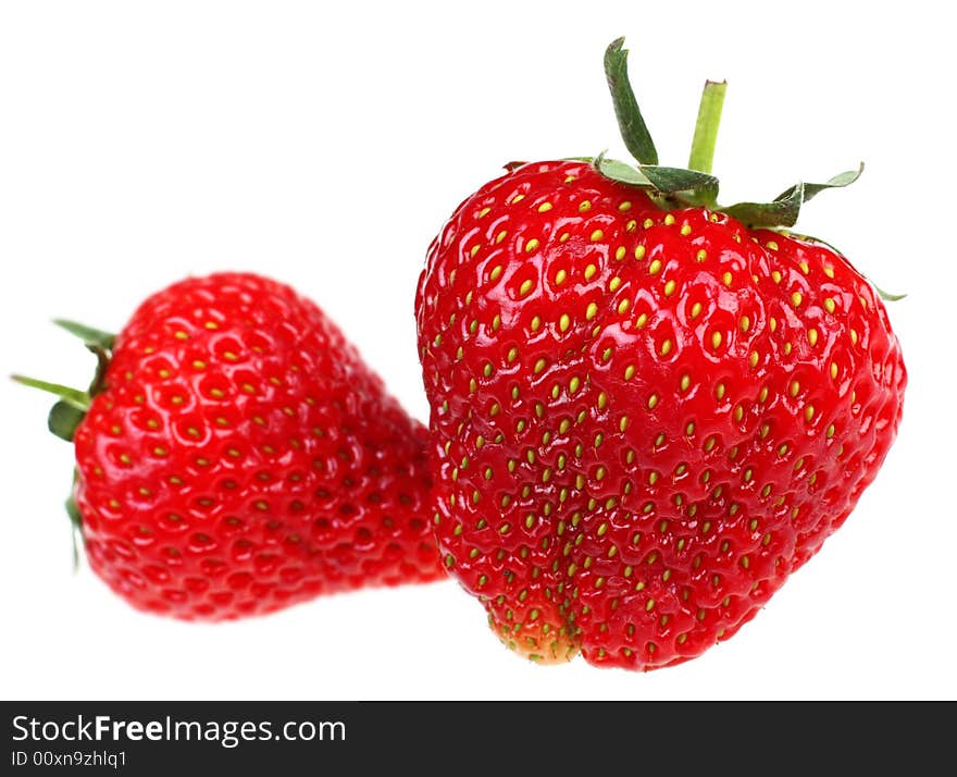 Strawberry fresh fruit isolated on white background. Strawberry fresh fruit isolated on white background