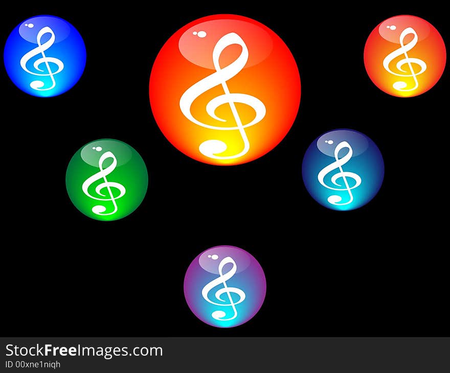 Treble Clef Vector Illustration