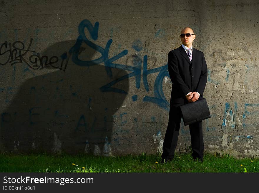 Men in suit waiting for a deal. Men in suit waiting for a deal.