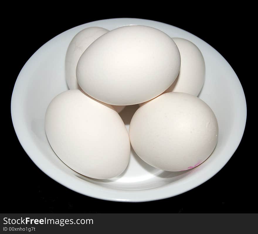 Bowl of fresh omega three eggs