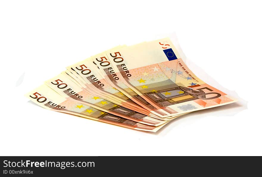 Fan Of Banknotes Of Euro For A Background