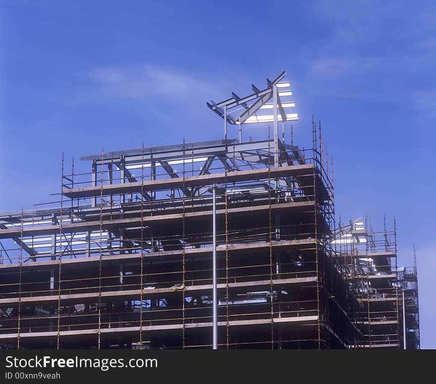 Block of flats in final stages of construction. Block of flats in final stages of construction.