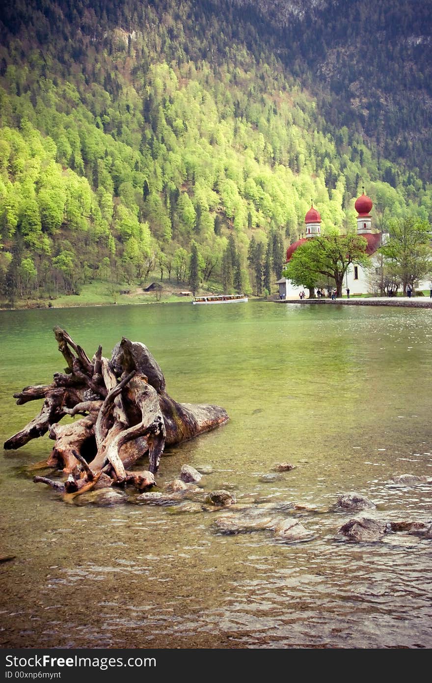 Taken at koenigssee, Bavaria, Germany. The famous St. Bartholomä church.