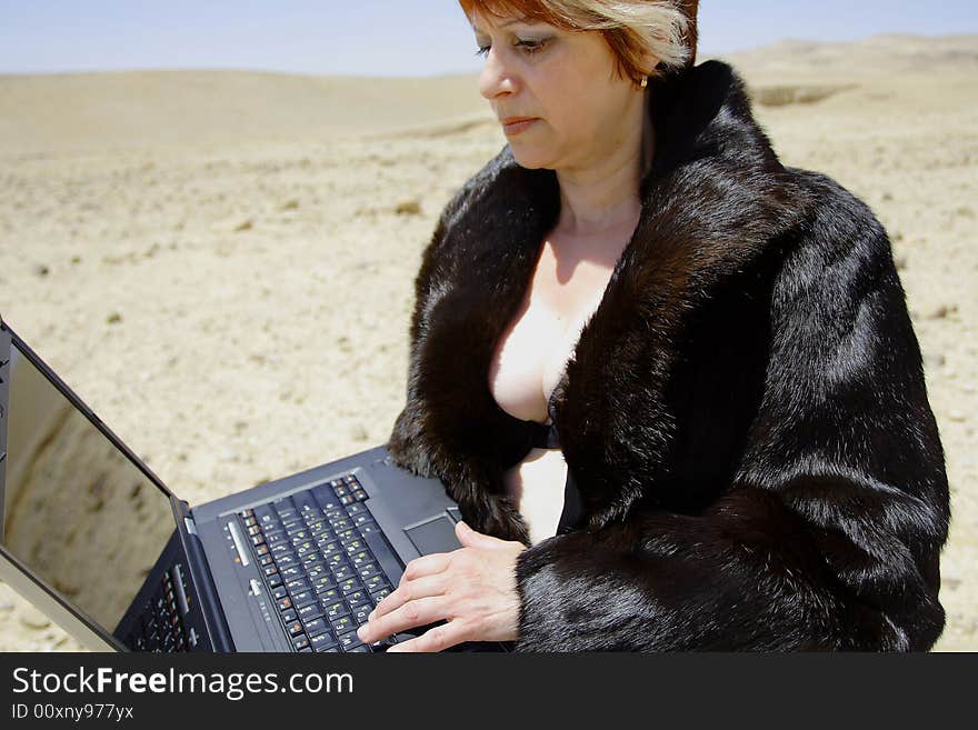 Woman and laptop