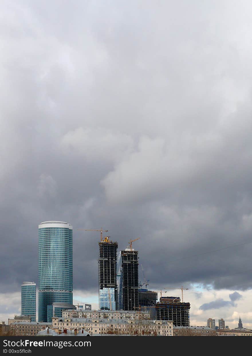 New Buildings In Moscow. Construction.