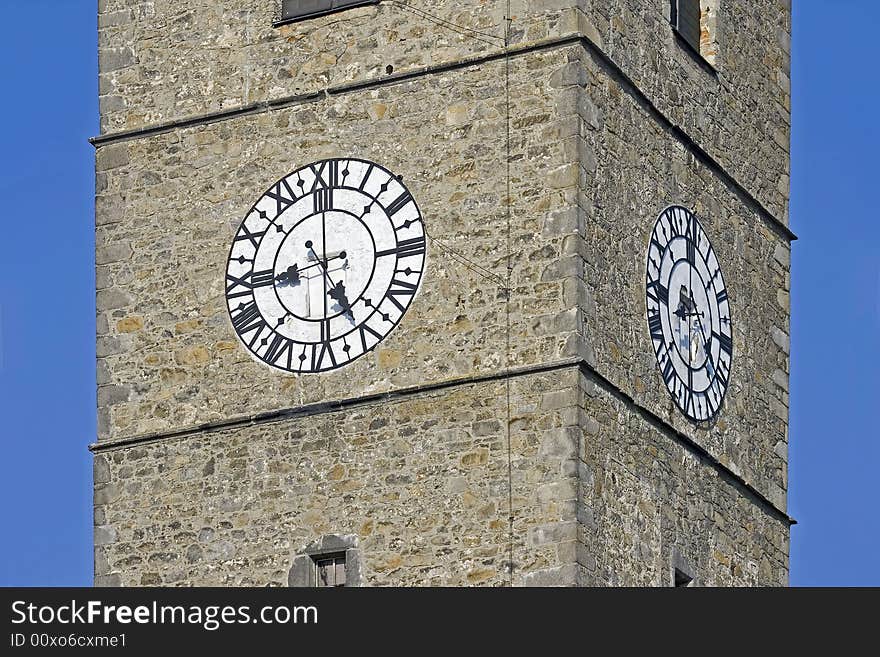 Tower with a tower clock