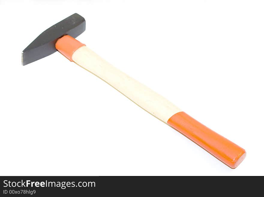 Hammer on the white background