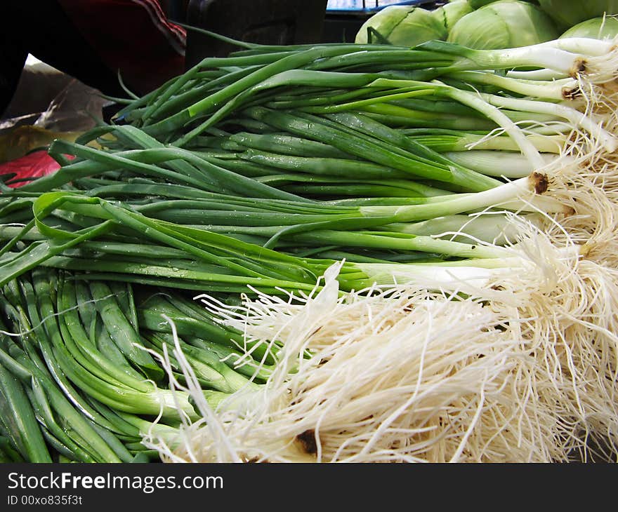 Bulb vegetable selling at Piazza place