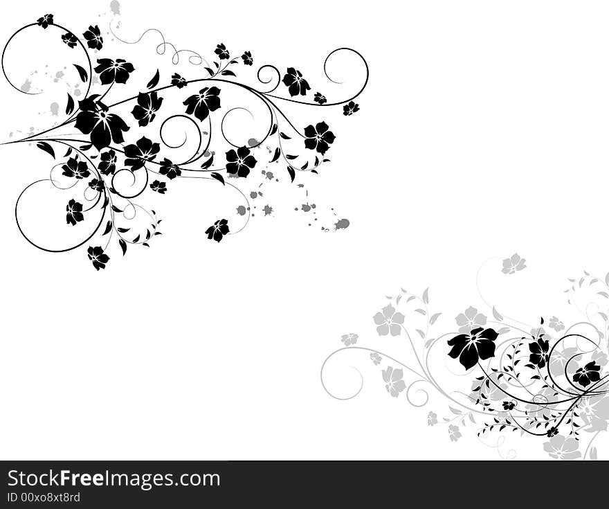 Abstract floral background. A vector format is added. Suits well for a postcard or background. Abstract floral background. A vector format is added. Suits well for a postcard or background