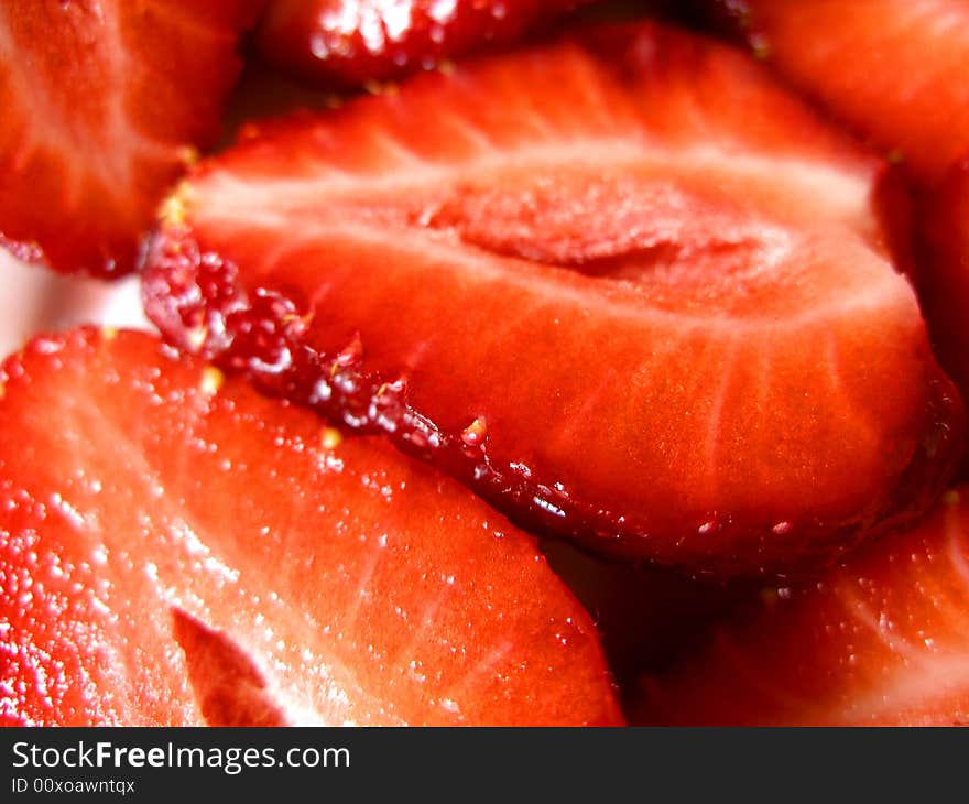 Delicious strawberries on the table. Delicious strawberries on the table