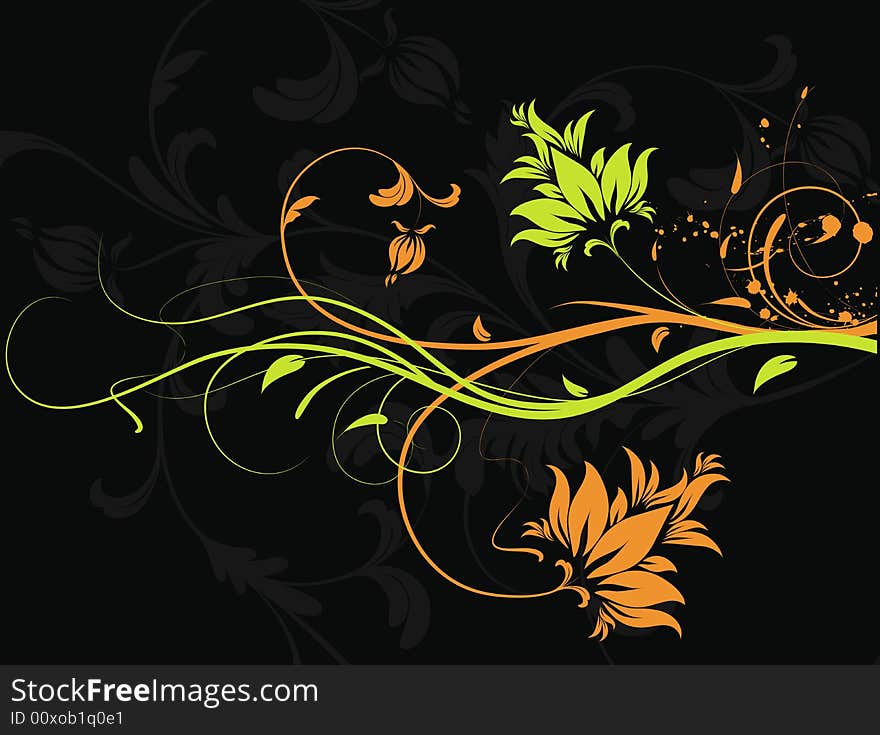 Abstract floral background. A vector format is added. Suits well for a postcard or background. Abstract floral background. A vector format is added. Suits well for a postcard or background