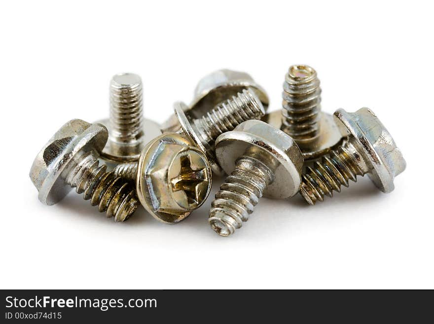 Macro of screws