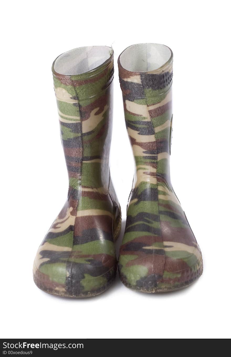 Camouflage gum boots