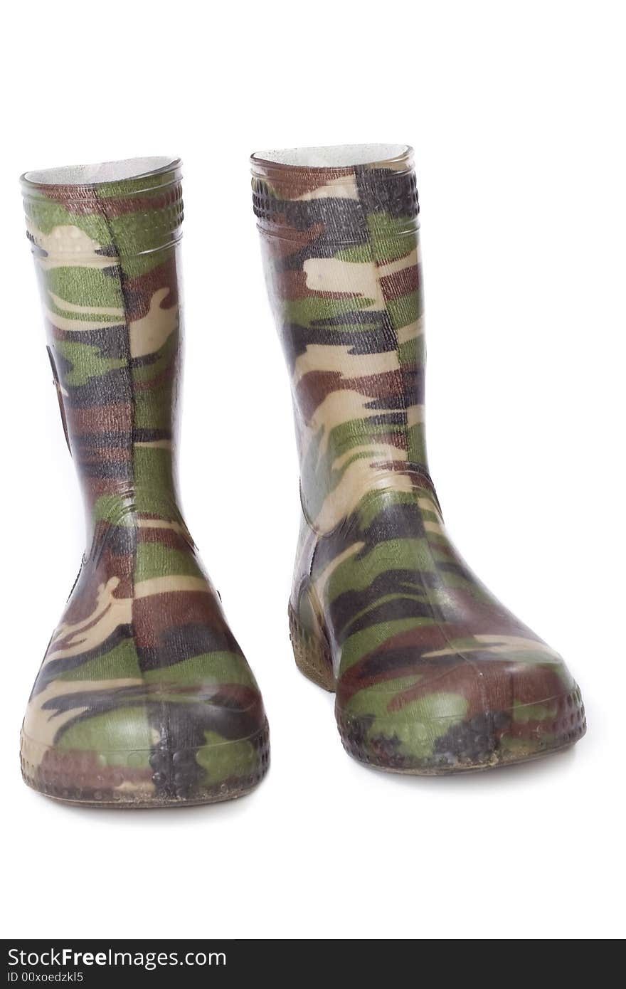 Camouflage gum boots