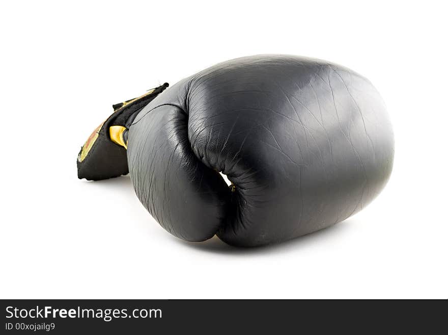 Black Boxing Glove Isolated On White Background