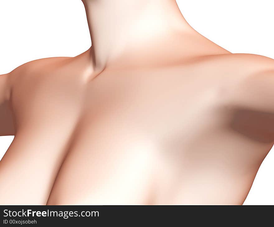 Female chest and neck