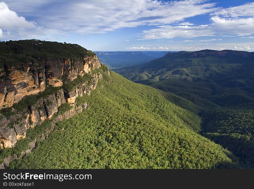 Blue Mountains National Park, NSW, Australia. Kattomba valley. Blue Mountains National Park, NSW, Australia. Kattomba valley.