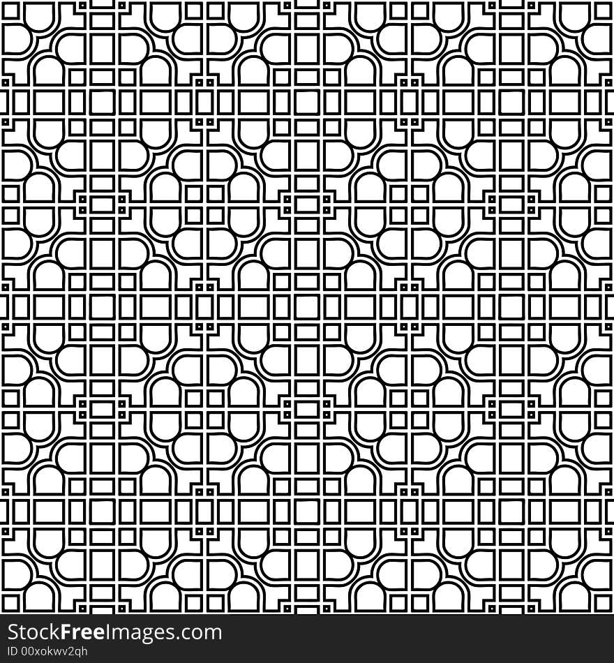 Abstract seamless black-and-white pattern - graphic illustration. Abstract seamless black-and-white pattern - graphic illustration