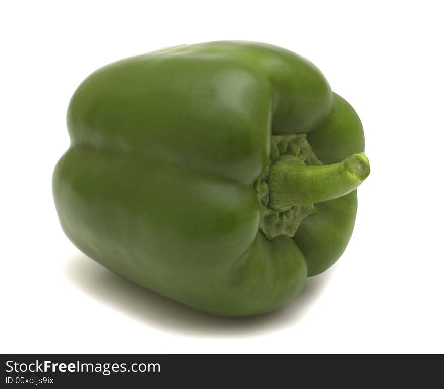 Fresh green sweet pepper