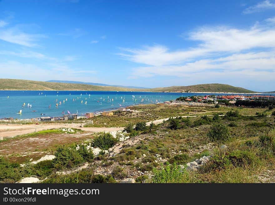 Windsurfing in Alacati, Cesme, Turkey