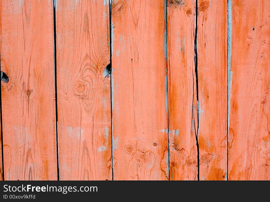 Painted planks fence as a background