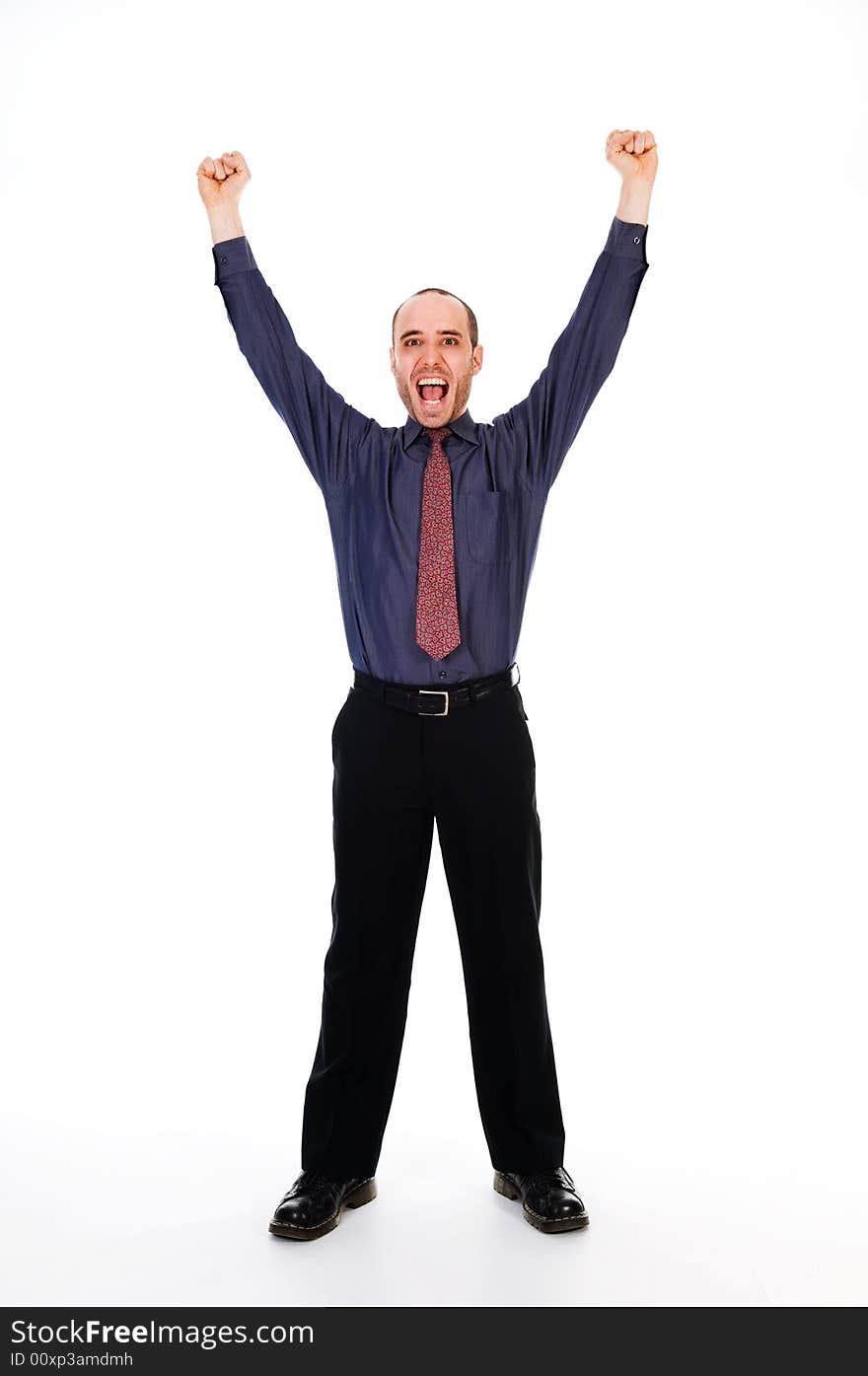 Business man on a white background isolated. Business man on a white background isolated