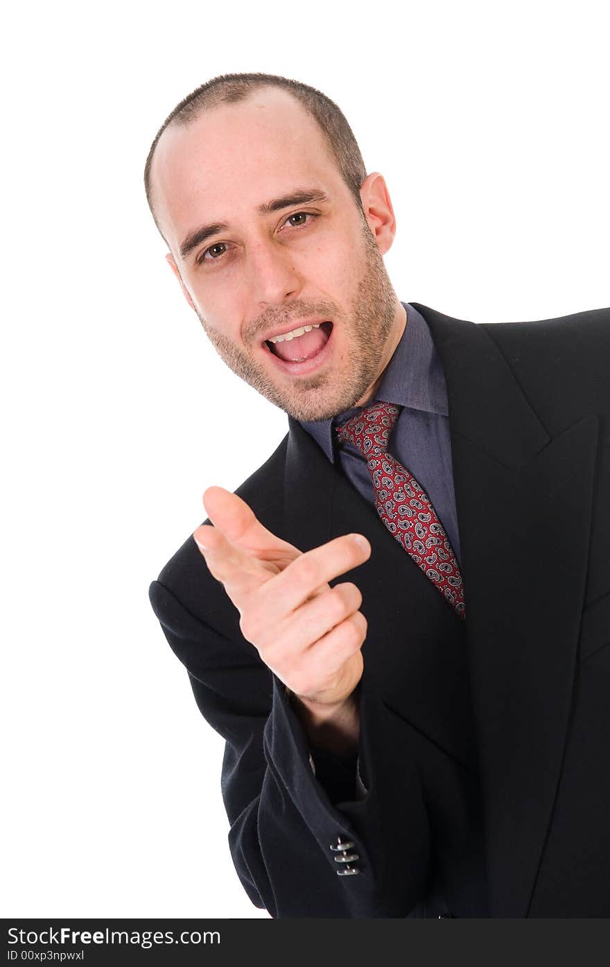 Business man on a white background isolated. Business man on a white background isolated