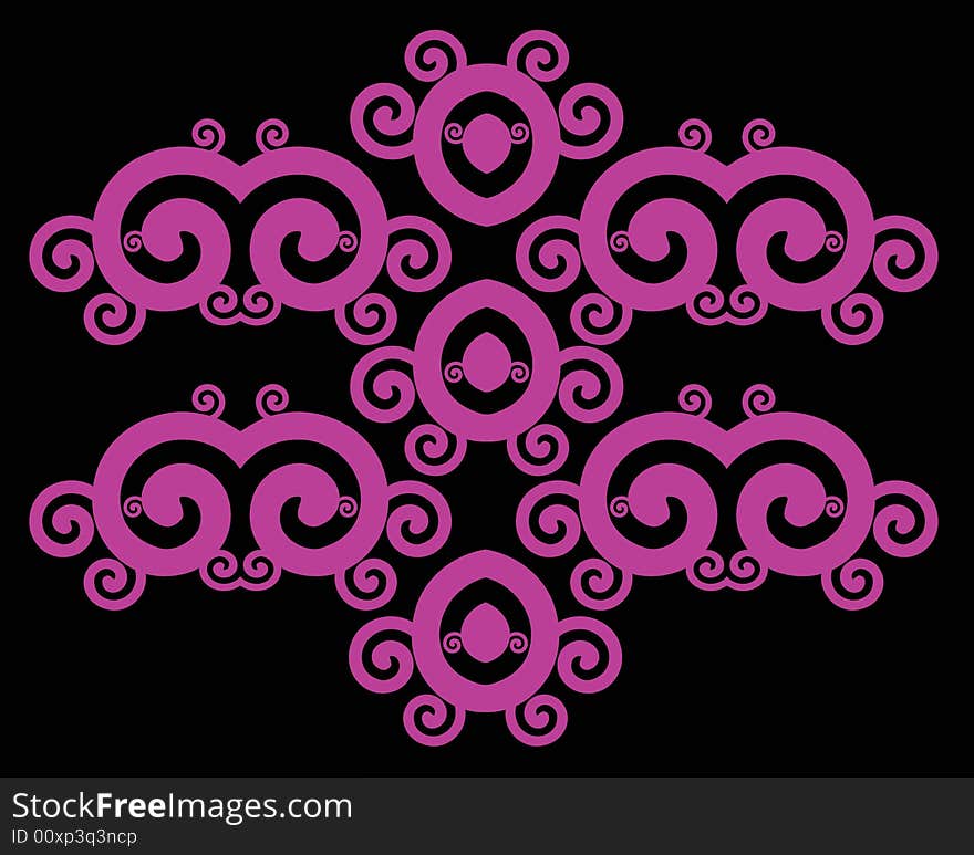 Abstract vector background with twirls