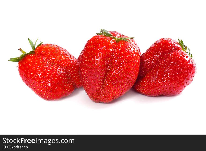 Fresh red Strawberry isolated over white background. Fresh red Strawberry isolated over white background