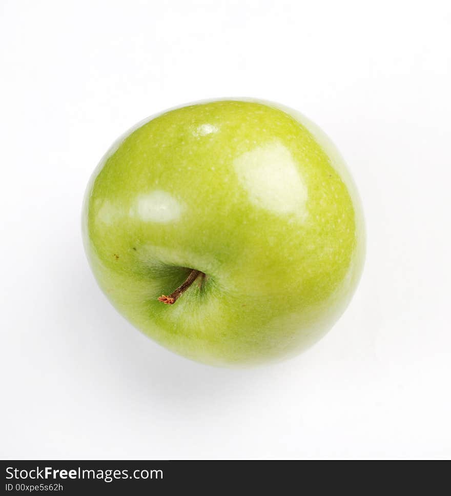 Fresh green good apple at white background. Fresh green good apple at white background