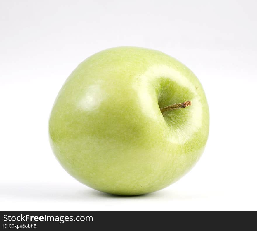 Fresh green good apple at white background. Fresh green good apple at white background