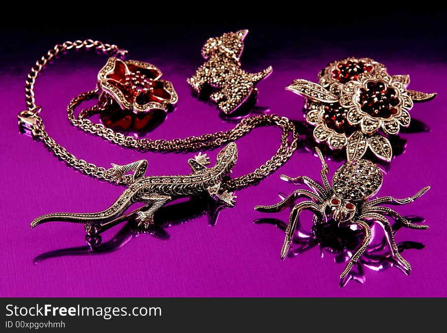 Beautiful jeweller ornaments in the form of animals. Beautiful jeweller ornaments in the form of animals