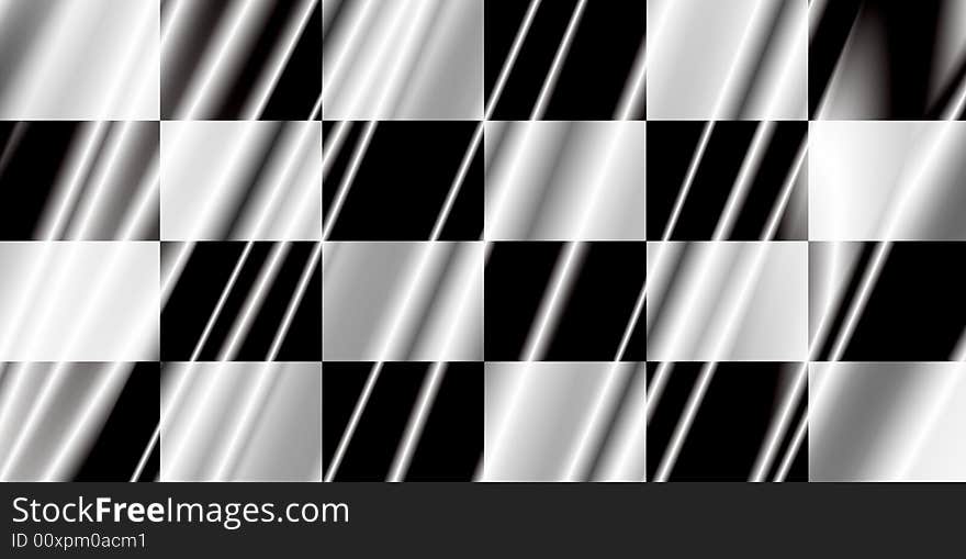 Illustration of a checkered flag  as plastic texture. Illustration of a checkered flag  as plastic texture